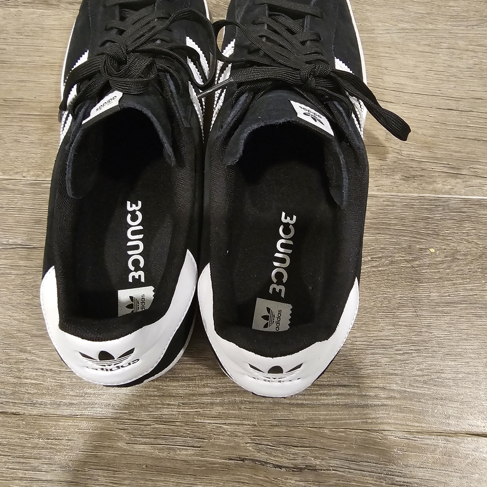 Adidas Men's Black/Suede Campus ADV Sneakers with White Stripes - Picture 5 of 7